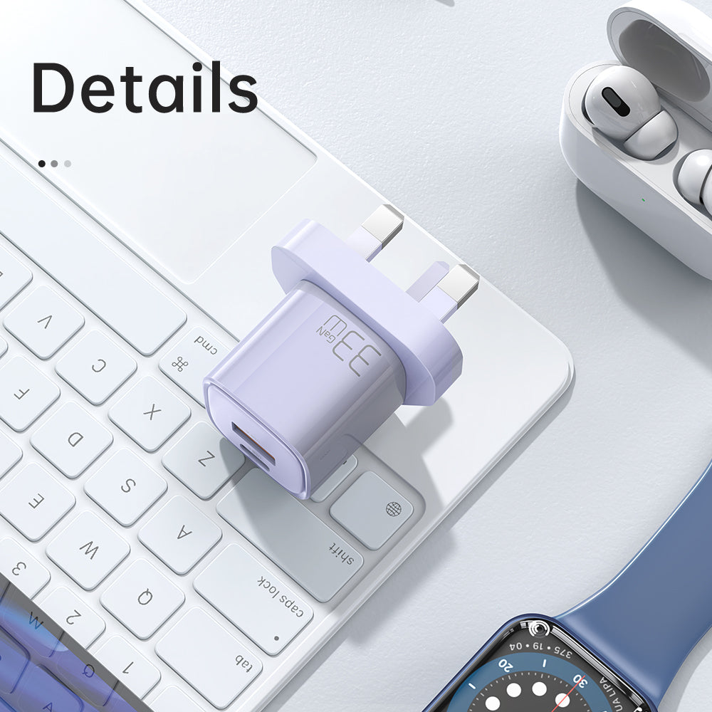 MCDODO MDD Nano Series PD 33W Adaptér rychlého nabíjení USB-A Type-C Duální nástěnná nabíječka MCDODO MDD Nano Series PD 33W Adaptér rychlého nabíjení USB-A Type-C Duální nástěnná nabíječka